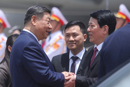 Hình ảnh Tổng Bí thư, Chủ tịch Trung Quốc Tập Cận Bình đến Nội Bài