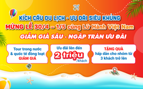 Giá tour du lịch giảm mạnh, khách tranh thủ đặt chỗ nghỉ lễ 30/4