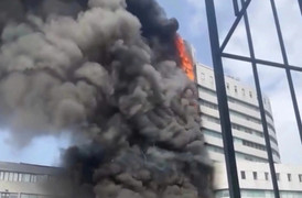 Cháy lớn tại tòa nhà 18 tầng ở Hà Nội