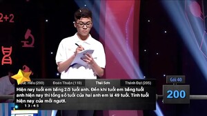 Câu hỏi tính số tuổi khiến cả 4 thí sinh Đường lên đỉnh Olympia chịu thua