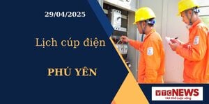 Lịch cúp điện hôm nay ngày 29/04/2025 tại Phú Yên
