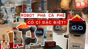Độc đáo quán cà phê dùng robot pha chế, phục vụ thay người thật
