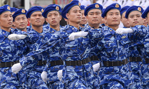 Cận cảnh tổng duyệt diễu binh, diễu hành mừng 70 năm Ngày Giải phóng Hải Phòng