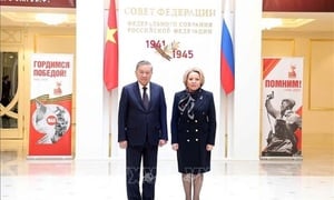 Tổng Bí thư Tô Lâm hội kiến Chủ tịch Hội đồng Liên bang Nga Valentina Matviyenko