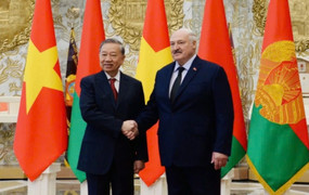 Lễ đón chính thức Tổng Bí thư Tô Lâm thăm cấp nhà nước Belarus