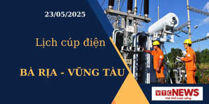 Lịch cúp điện hôm nay tại Bà Rịa - Vũng Tàu ngày 23/05/2025