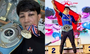 Nguyễn Trần Duy Nhất hạ 2 võ sĩ trong 1 giờ, mắt tím bầm lên nhận đai vô địch