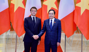 Chủ tịch Quốc hội Trần Thanh Mẫn hội kiến Tổng thống Emmanuel Macron