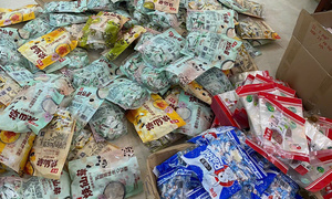 Hà Nội: Sản xuất 6 tấn kẹo hoa quả giả nhãn hiệu của Nhật Bản, Hàn Quốc