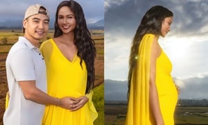 H'Hen Niê hạnh phúc khoe bụng bầu bên ông xã