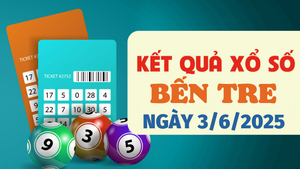 Kết quả xổ số Bến Tre hôm nay 3/6/2025 - XSBTR 3/6