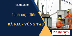 Lịch cúp điện hôm nay tại Bà Rịa - Vũng Tàu ngày 11/6/2025