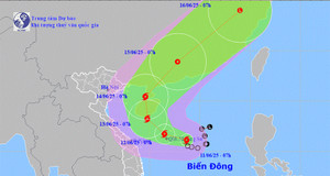 Áp thấp nhiệt đới mạnh lên thành bão số 1, liên tục đổi hướng