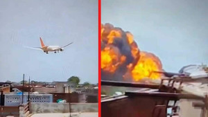 Khoảnh khắc máy bay Ấn Độ nổ tung khi vừa cất cánh