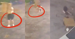 Gió thổi bay thanh niên nặng hơn 100kg