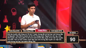 Câu hỏi Toán khiến cả 4 thí sinh Đường lên đỉnh Olympia chào thua