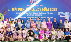 Hơn 70 vận động viên tranh tài giải Pickleball VOV năm 2025