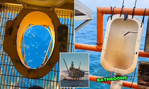 Nhà vệ sinh 'cảm giác mạnh' ở giàn khoan dầu khiến dân mạng hoảng hồn
