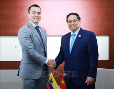 Thủ tướng Chính phủ Phạm Minh Chính gặp Tổng thống Ecuador Daniel Noboa