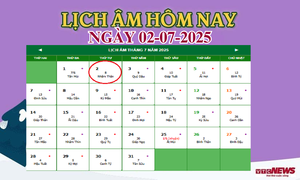 Lịch âm 2/7 - Âm lịch hôm nay 2/7 chính xác nhất - lịch vạn niên 2/7/2025