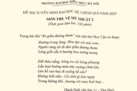 Đề thi môn Vẽ Mỹ thuật mà ngỡ như đề thi Văn