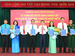 Công bố danh sách lãnh đạo Ủy ban MTTQ Việt Nam TP.HCM