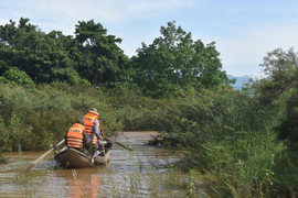 Băng qua dòng nước chảy xiết, người phụ nữ ở Quảng Ngãi bị cuốn rớt xuống cầu