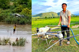 Nông dân lái drone cứu 2 em nhỏ giữa dòng nước xiết: 'Máy bay có thể mua, người không thể sống lại'