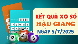 Kết quả xổ số Hậu Giang hôm nay 5/7/2025 - XSHG 5/7