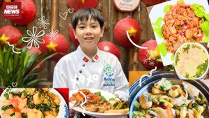 Cậu bé 13 tuổi thi triển biệt tài nấu ăn