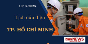 Lịch cúp điện hôm nay ngày 10/07/2025 tại TP.HCM