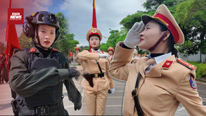 Hot girl Công an, 1 năm 2 lần làm khối trưởng 'đốn tim' nơi thao trường