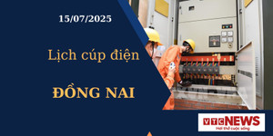 Lịch cúp điện hôm nay ngày 15/07/2025 tại Đồng Nai
