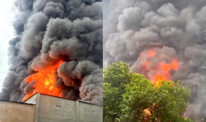 Xưởng sơn rộng 1.000 m² ở TP.HCM bốc cháy ngùn ngụt