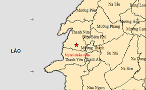 Động đất mạnh 3 độ Richter tại Điện Biên