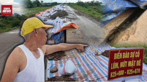 Đê trọng yếu ở Hà Nội nứt toác, cấm phương tiện qua lại