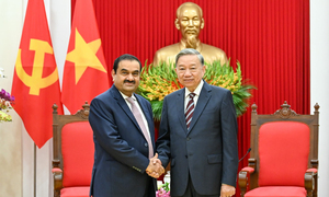 Tổng Bí thư Tô Lâm tiếp Chủ tịch Tập đoàn Adani của Ấn Độ