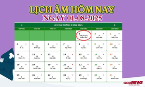 Lịch âm 1/8 - Âm lịch hôm nay 1/8 chính xác nhất - lịch vạn niên 1/8/2025