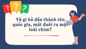 Từ gì bỏ đầu thành tên quốc gia, mất đuôi ra một loài chim?