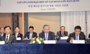 Tổng Bí thư Tô Lâm gặp gỡ lãnh đạo 17 tập đoàn lớn của Hàn Quốc