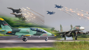 Phi đội 'hổ mang chúa' Su-30MK2 liên tục luyện tập, xé toạc bầu trời