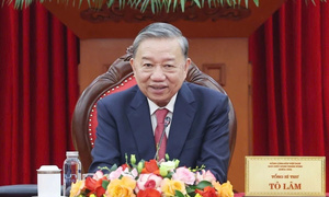 Tổng Bí thư Tô Lâm điện đàm với Chủ tịch Đảng Nhân dân Campuchia Hun Sen