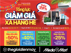 MediaMart tổng lực giảm giá, xả hàng hè: Giảm sâu đến 50% hàng nghìn sản phẩm