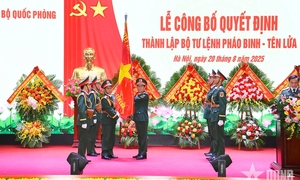 Bộ Quốc phòng công bố quyết định thành lập Bộ Tư lệnh Pháo binh - Tên lửa