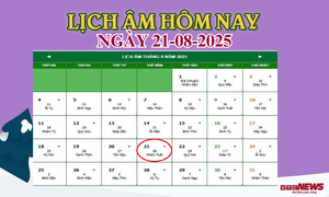 Lịch âm 21/8 - Âm lịch hôm nay 21/8 chính xác nhất - lịch vạn niên 21/8/2025