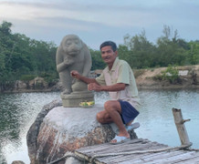 Ra biển câu cá, người đàn ông ở Quảng Ngãi phát hiện tượng thần khỉ Hanuman