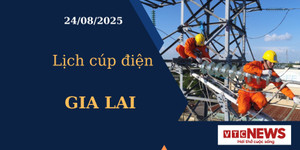 Lịch cúp điện hôm nay ngày 24/08/2025 tại Gia Lai