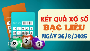 Kết quả xổ số Bạc Liêu hôm nay 26/8/2025 - XSBL 26/8