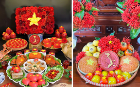 'Khối mẹ đảm' đua nhau làm 'mâm lễ yêu nước' trong mùa Vu lan 2025