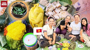 4 chị em ở Phú Thọ mang cả mâm cỗ đi xem diễu binh, dân mạng trầm trồ